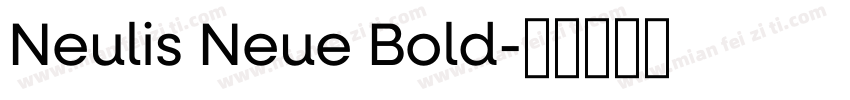 Neulis Neue Bold字体转换